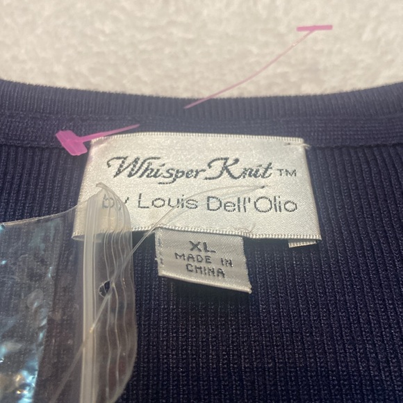 WHISPER KNIT by Louis Dell’Olio NWOT Size XL Navy Sweater - Picture 2 of 8